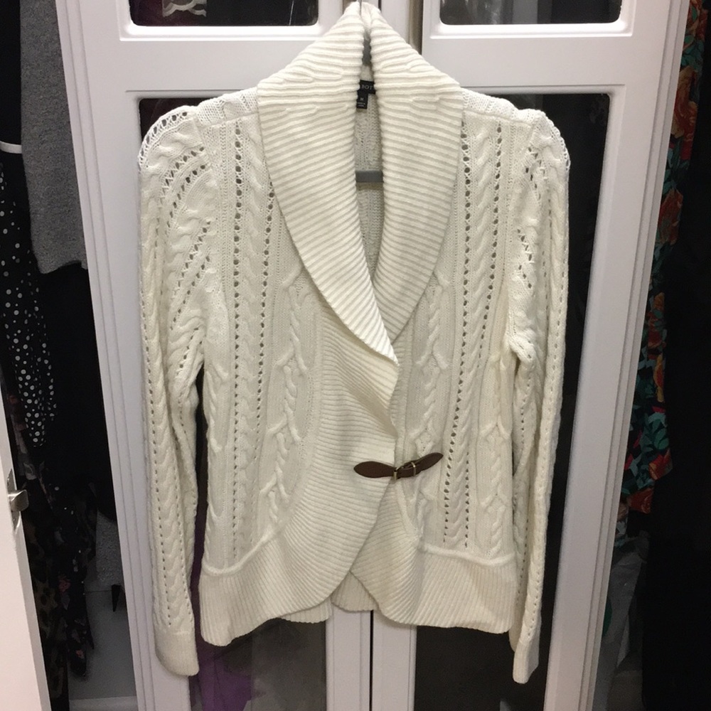 Talbots Cable Shawl Neck Sweater